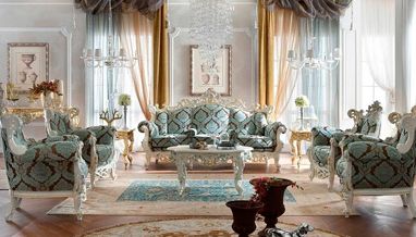 Красивое, величественное и богатое помещение в стиле барокко